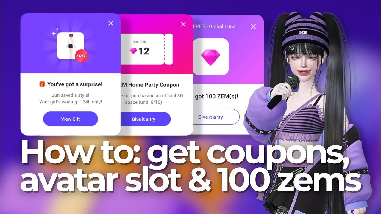 HOW TO: GET FREE 40 ZEMS COUPONS, AVATAR SLOT & 100 ZEMS FROM NEW HOME PARTY EVENT ZEPETO