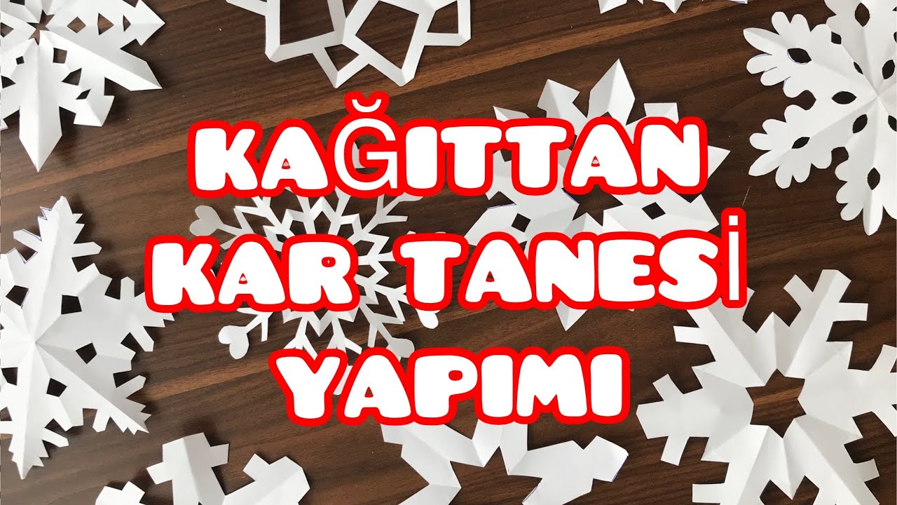KAĞITTAN KAR TANESİ NASIL YAPILIR KRİGAMİ SANATI Kış etkinliği How to make a snowflake out of paper