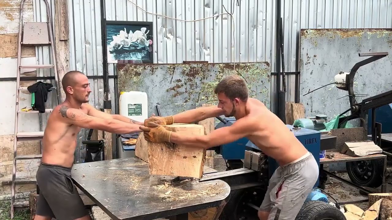 UNSTOPPABLE Log Splitter vs Giant Stumps