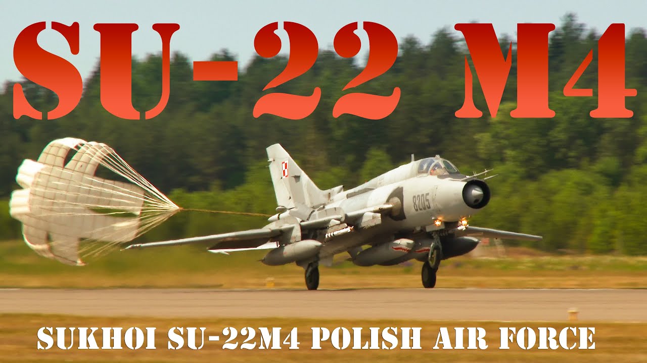 Sukhoi Su-22M4 Polish Air Force landing and static display. Turku Airshow 2023.