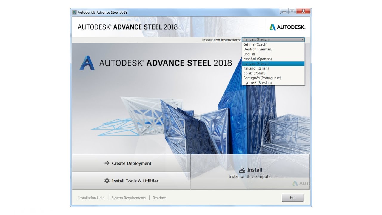 Advance Steel 2018 new feature - Install multi languages