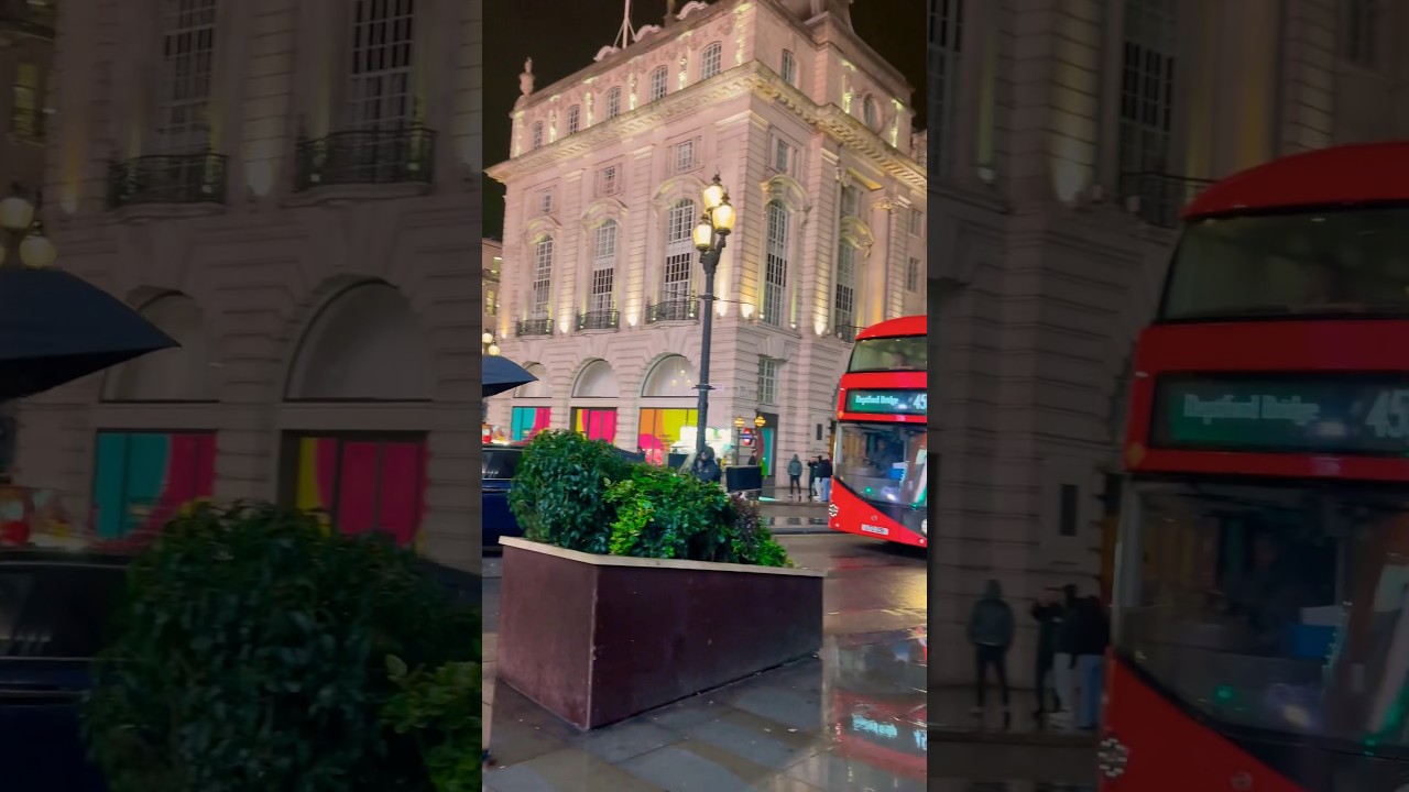 London Piccadilly ✨🌧️ #piccadillycircus #winter #brasileirosemlondres