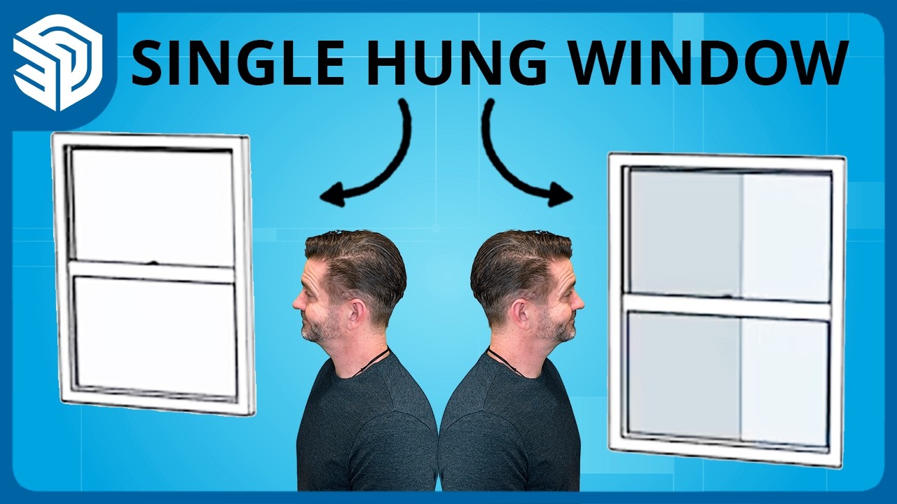 Моделирование одинарного подвесного окна в SketchUp