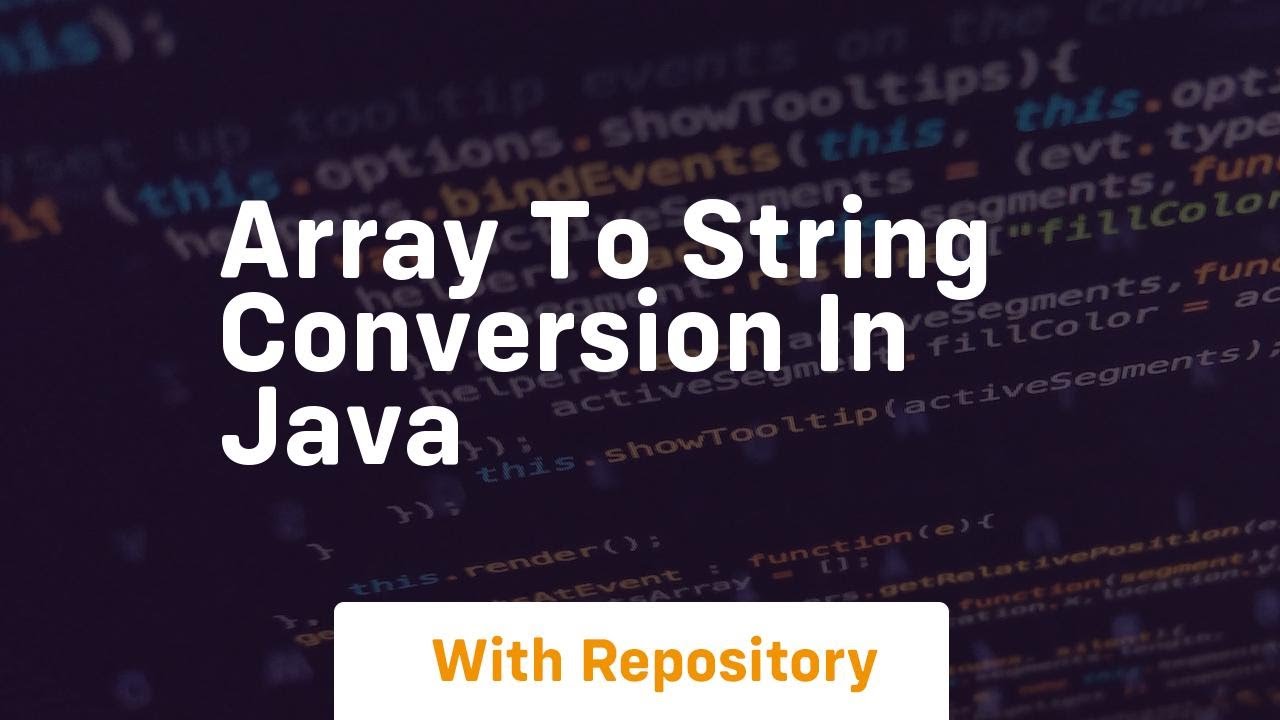 array to string conversion in java