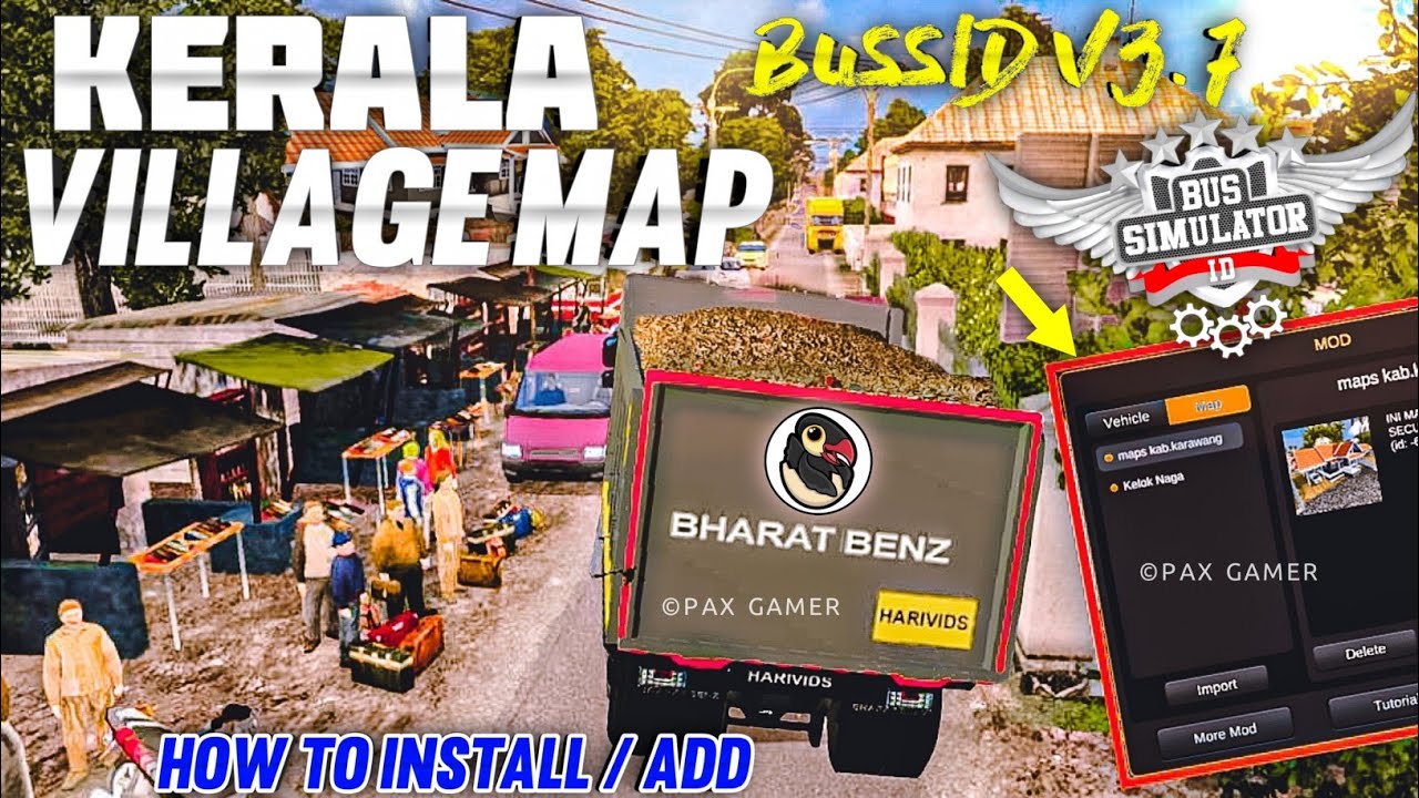 Bussid V3.7 Kerala Village Map Mod | How To Add Kerala Map-Secret Hidden Map | Malayalam #bussidmods