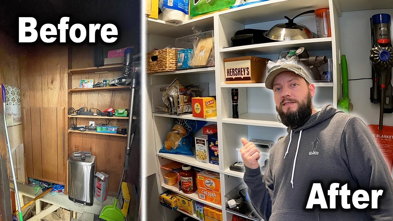Stairwell Storage Area Renovation | Start to Finish Remodel | All Parts from Gutting to Shelving!