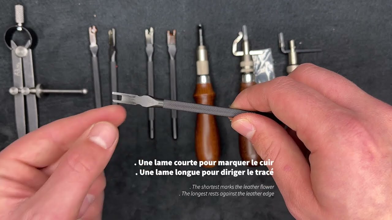 Outils pour le travail du cuir : outils à tracer et rainettes à creuser