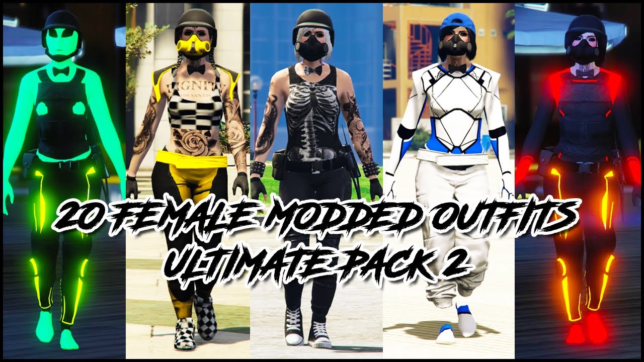 [ULTIMATE PACK 2] 20 Female Modded Outfits GTA 5 Online [PS4/XBOX ONE/PC]