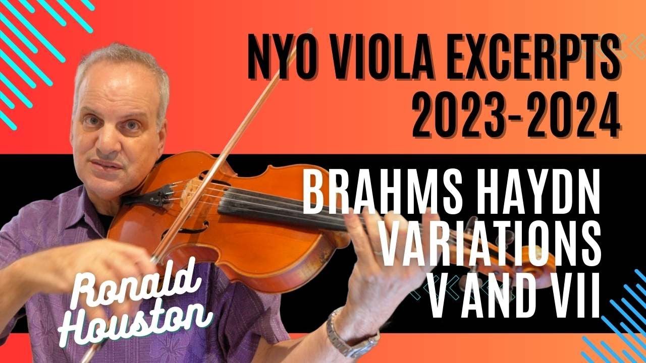 NYO USA viola excerpts tutorial 2023 Brahms haydn variations
