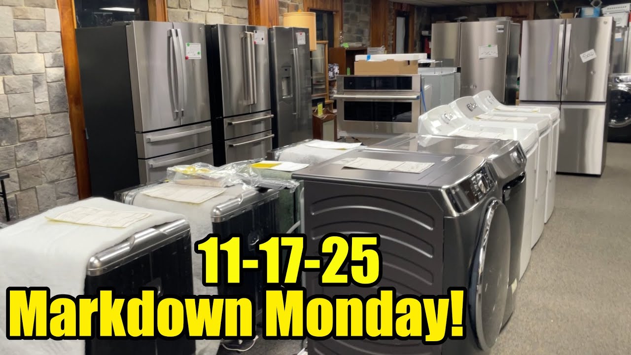 Markdown Monday video, 11-17-25.  Check out the newest Scratch & Dent Appliances at The Lucky Penny!