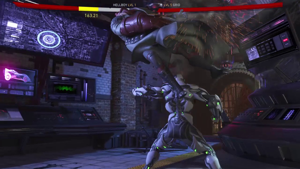 Injustice 2 Hellboy vs Grid