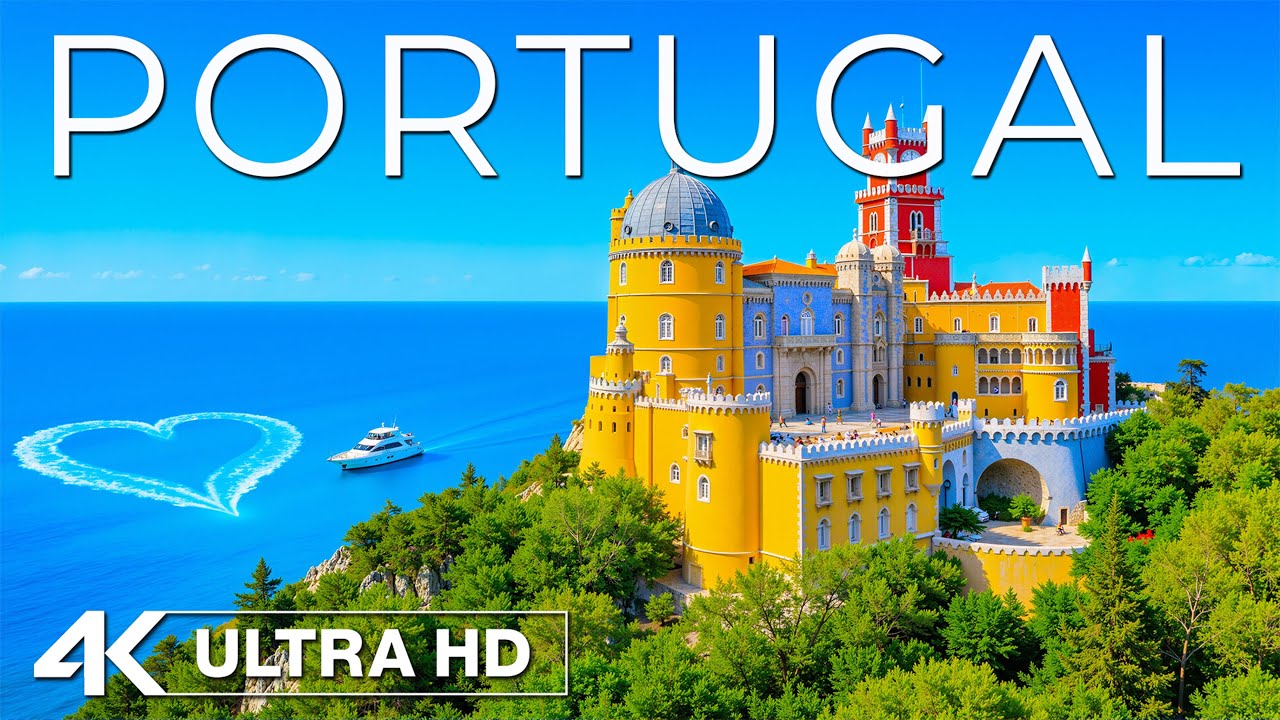 Португалия 4K 🇵🇹 Глубокое путешествие | Красочные замки, Атлантическое побережье и роскошный отдых