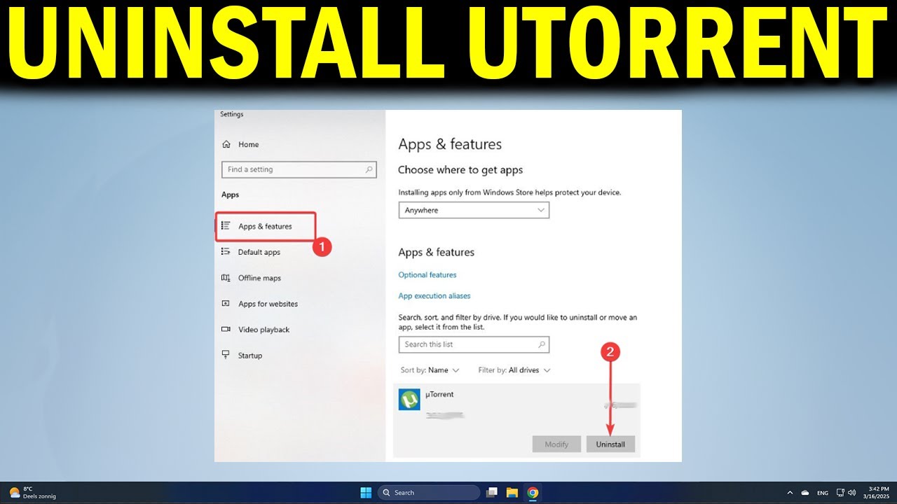 How To Completely Delete Remove or Uninstall uTorrent in Windows 11