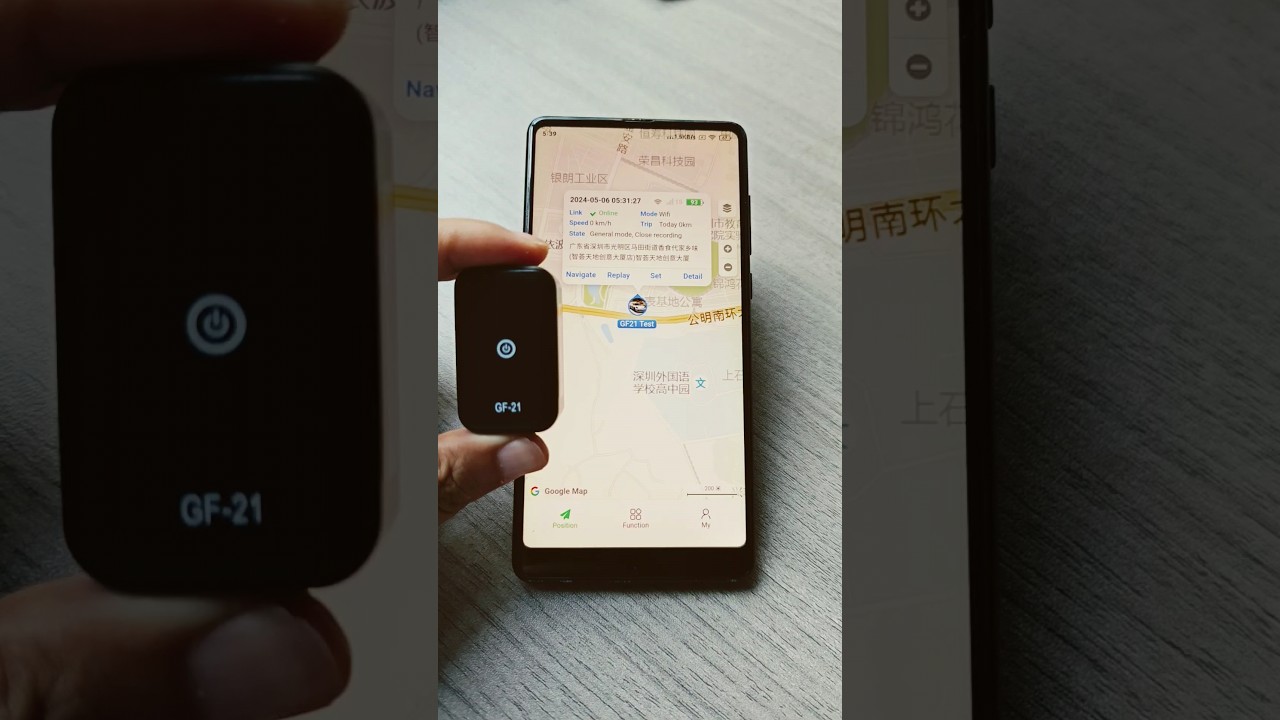 #GF21 GPS Tracker with voice monitoring and recording on ZeroGPS APP