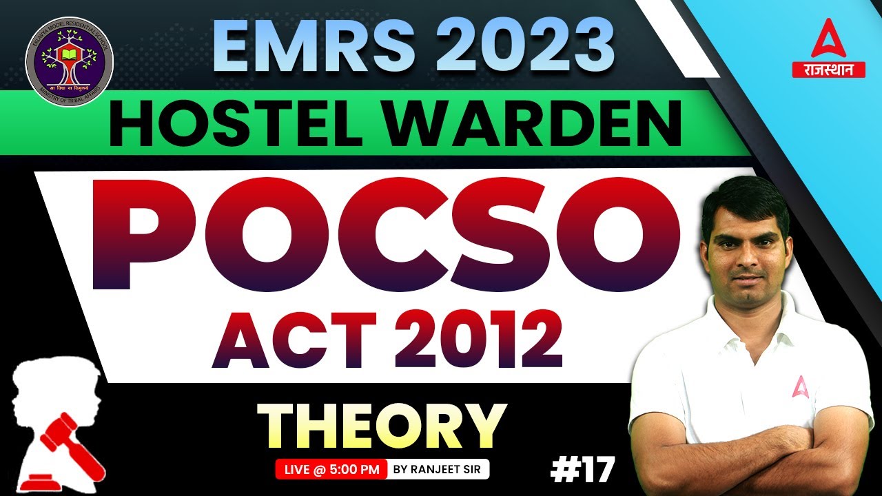 POCSO Act 2012 for EMRS Hostel Warden Classes 2023 by Ranjeet Sir #17