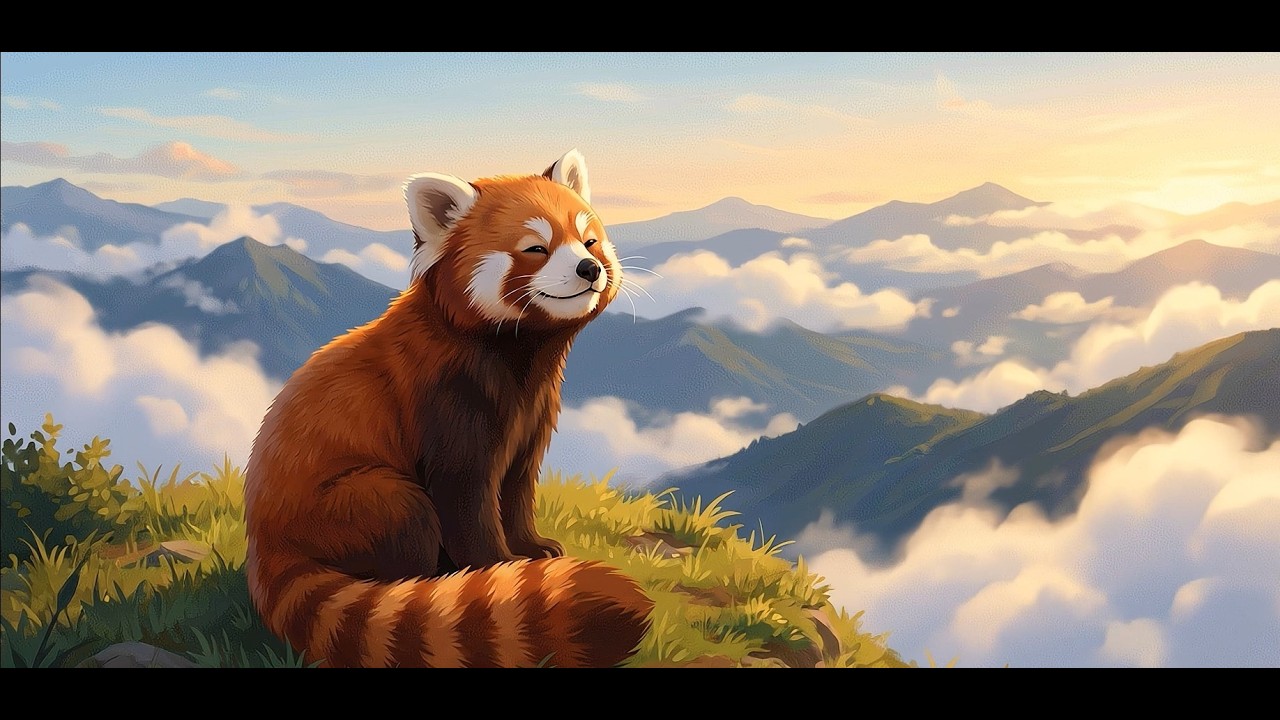 Roter Panda in den Bergen 🐾 Cozy Lo-Fi Beats for Sleep, Study & Relax (2 Hours)