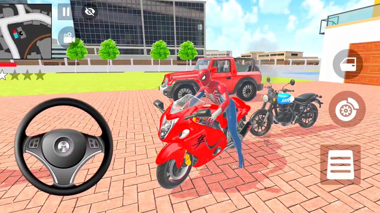 Car bike game*Franklin ordered an Indian police car and creta in the game 🎮 With bus