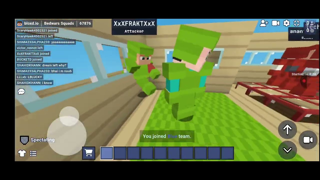 I play bed war 
