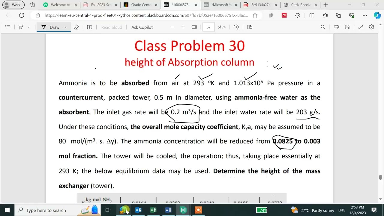 Absorber simulation in HYSIS