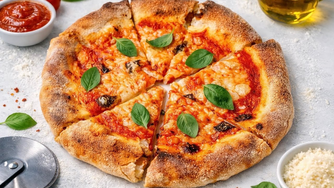 Neapolitan Margherita (Poolish Dough) 🍕Home Oven Baked