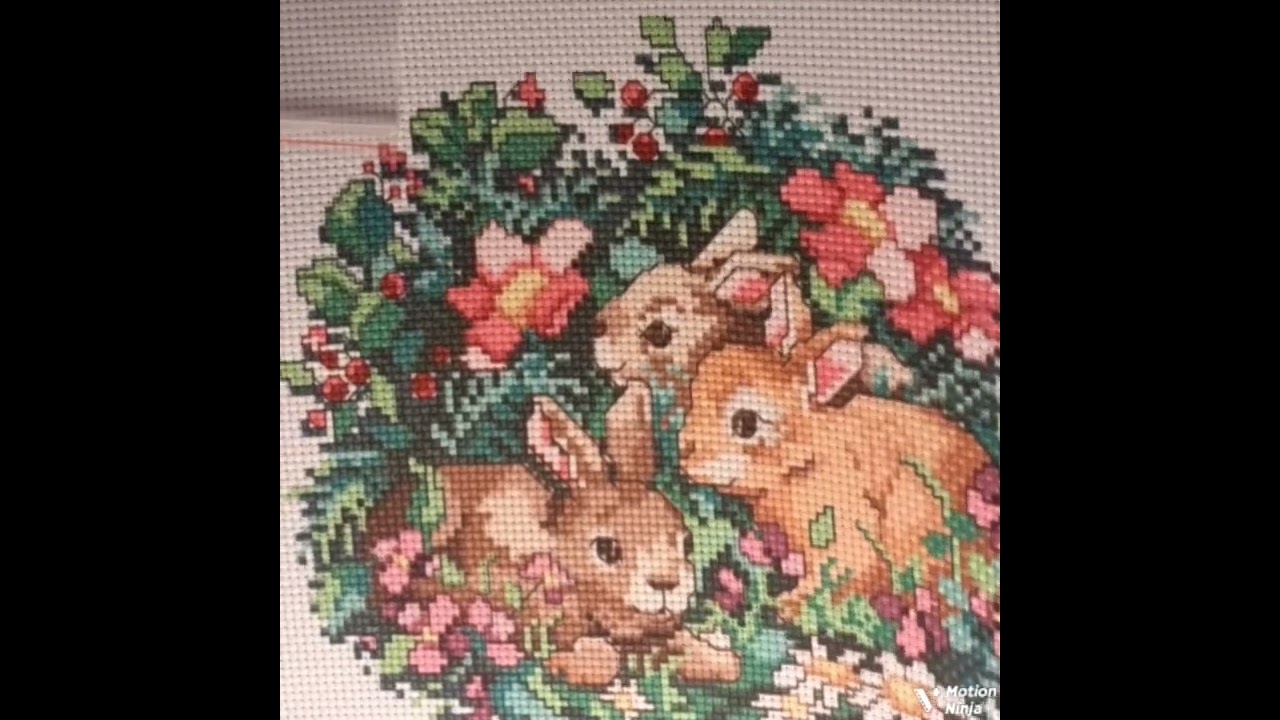 🐇🐇🐇Me pareció ver 3 lindos conejitos otra vez! - Pascua - Semana Santa - Nuevo gráfico punto de cruz