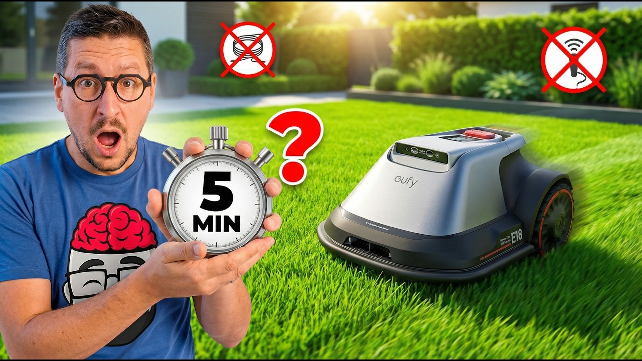 Robot tondeuse eufy E15 : sans fil, sans RTK, installation ultra simple&hellip; de l'IA qui change tout ?