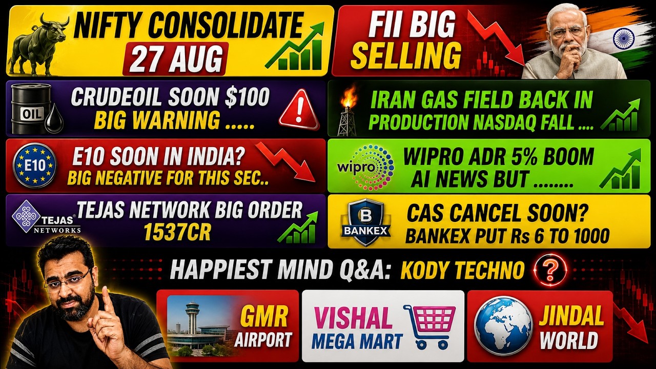 LATEST MARKET NEWS💥BANK NIFTY ANALYSIS💥WIPRO ADR NEWS TEJAS NETWORK NEWS CAS CANCEL E10 SOON