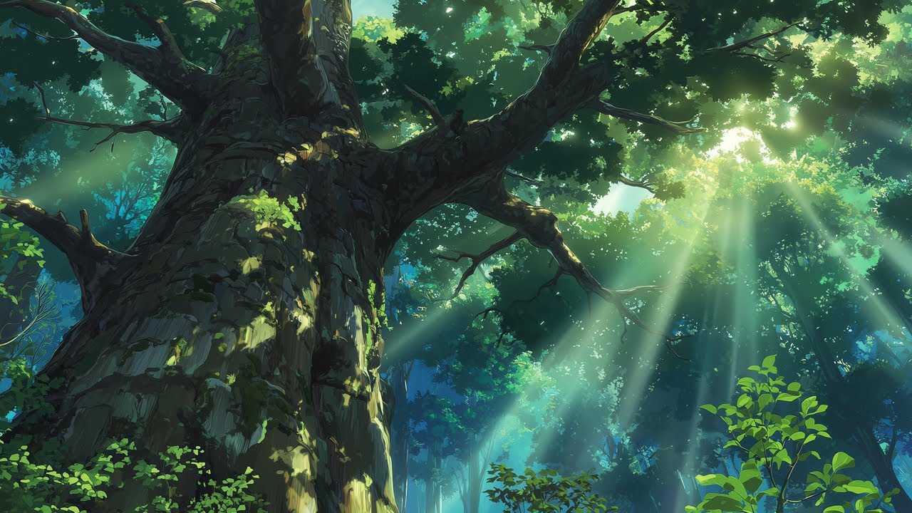🌲 Under the Ancient Tree | Raven Forest Ambience | 3 Hours