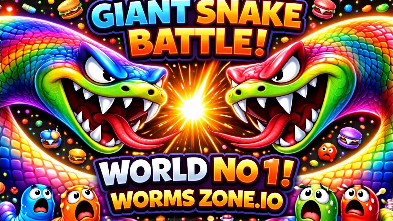 Worms Zone .io 🔥 TOP 1 World Rank Gameplay | Biggest Worm Ever 😱 | Worm Zone Oi
