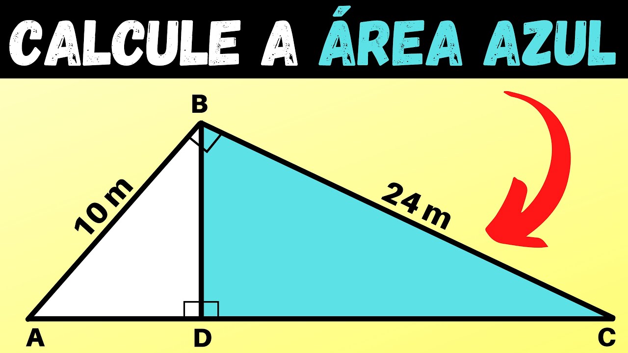🔥Área Azul do Triângulo | Geometria Plana🔥