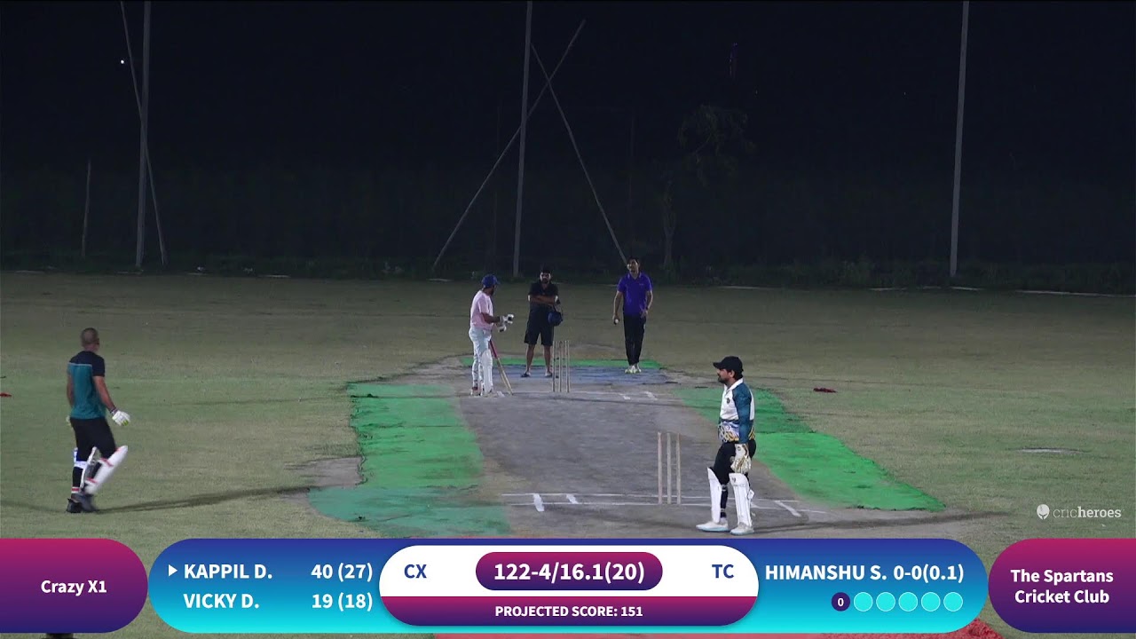 THE SPARTANS CRICKET CLUB VS CRAZY 11 LT SMT RAMO DEVI CORPORATE NIGHT CRICKET TOURNAMENT