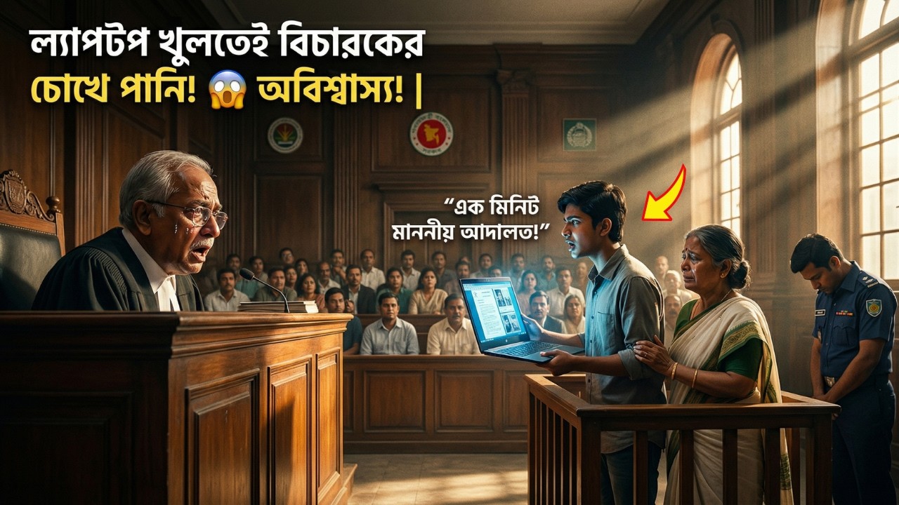 “এক মিনিট মাননীয় আদালত!” ল্যাপটপ খুলতেই বিচারকের চোখে পানি! 😱 অবিশ্বাস্য! | Bangla Story | Zaifa