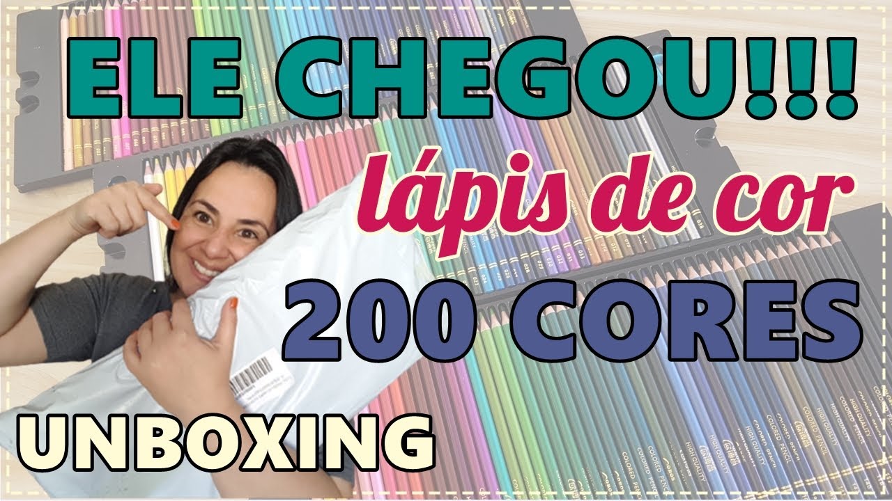 UNBOXING Lápis de Cor Obos 200 CORES