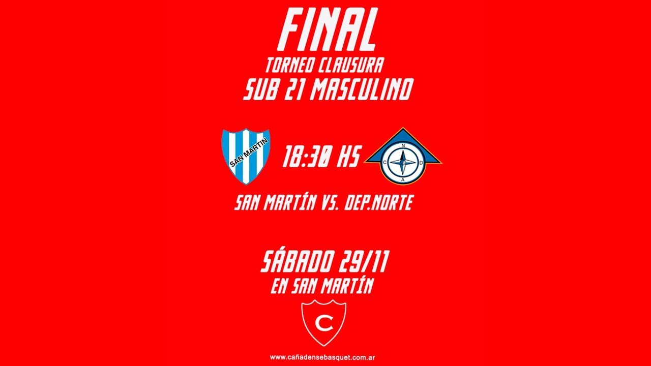 FINAL SUB 21 MASCULINO | San Martín vs. Deportivo Norte