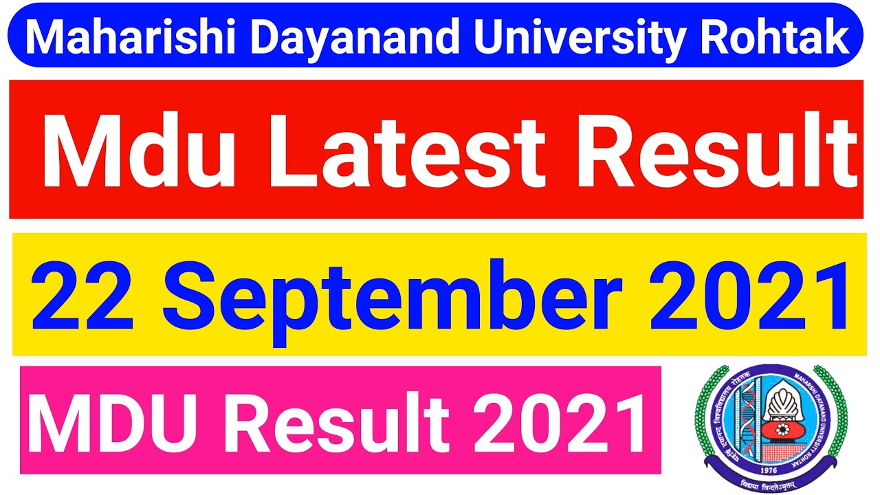 Mdu Latest Result || Mdu result update || mdu result latest news || mdu result update 2021