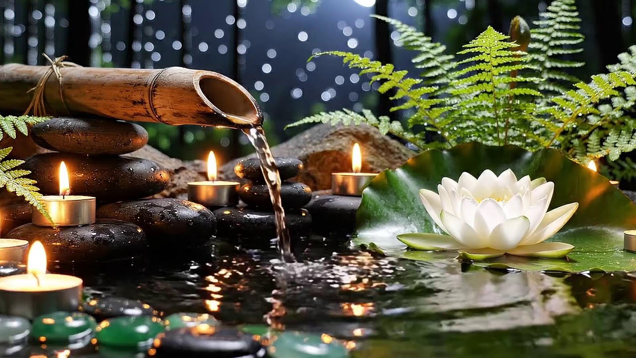 Peaceful Piano with Gentle Water Sounds 🌿 Inner Peace, Stress Relief & Deep Healing