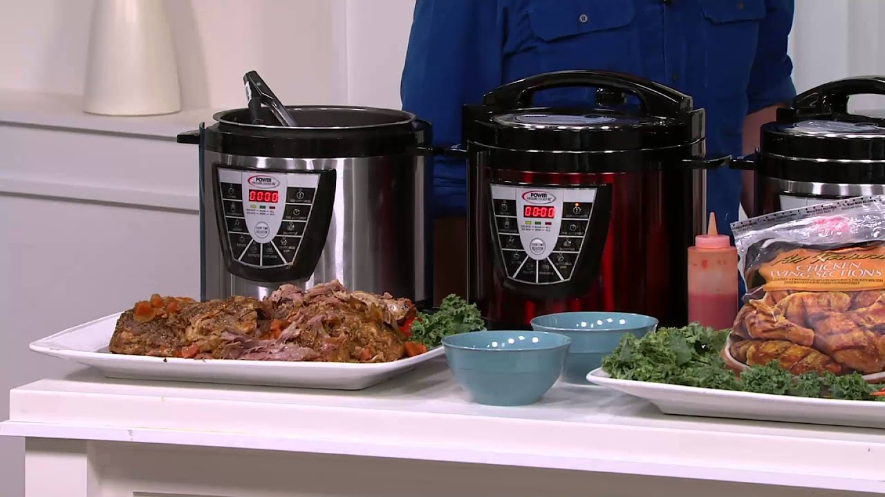 Power Pressure Cooker XL Digital 8 qt. Pressure Cooker w/ Dual Racks on QVC
