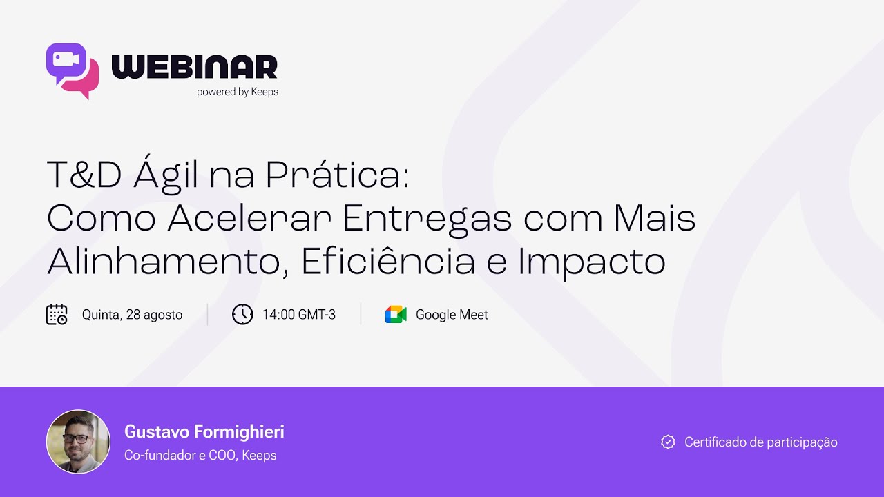 Webinar | T&D Ágil na prática