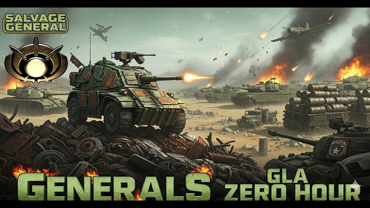 GLA SALVAGE General 1 vs 3 HARD RANDOM gameplay | Map : Classic Tournament Island