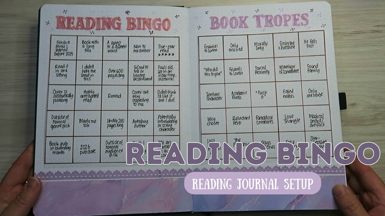 Making two reading bingo games for my 2026 reading journal