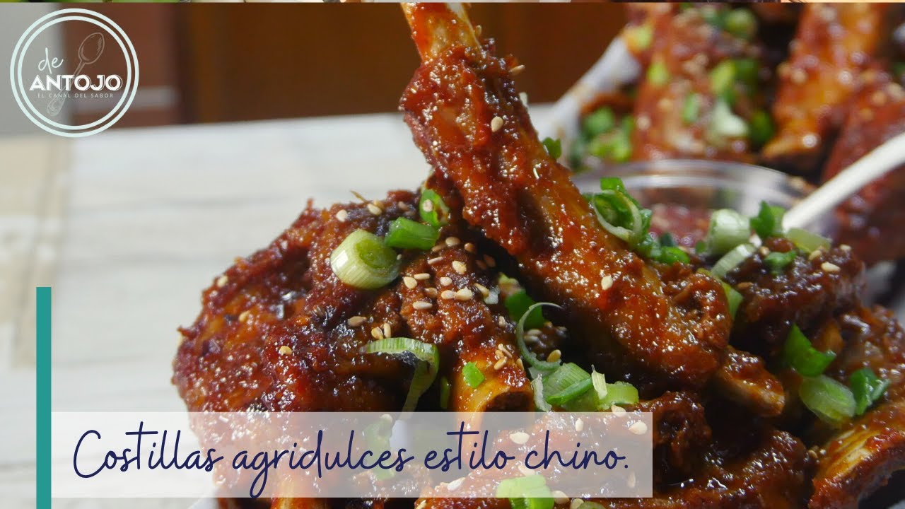 Costillas agridulces estilo chino.