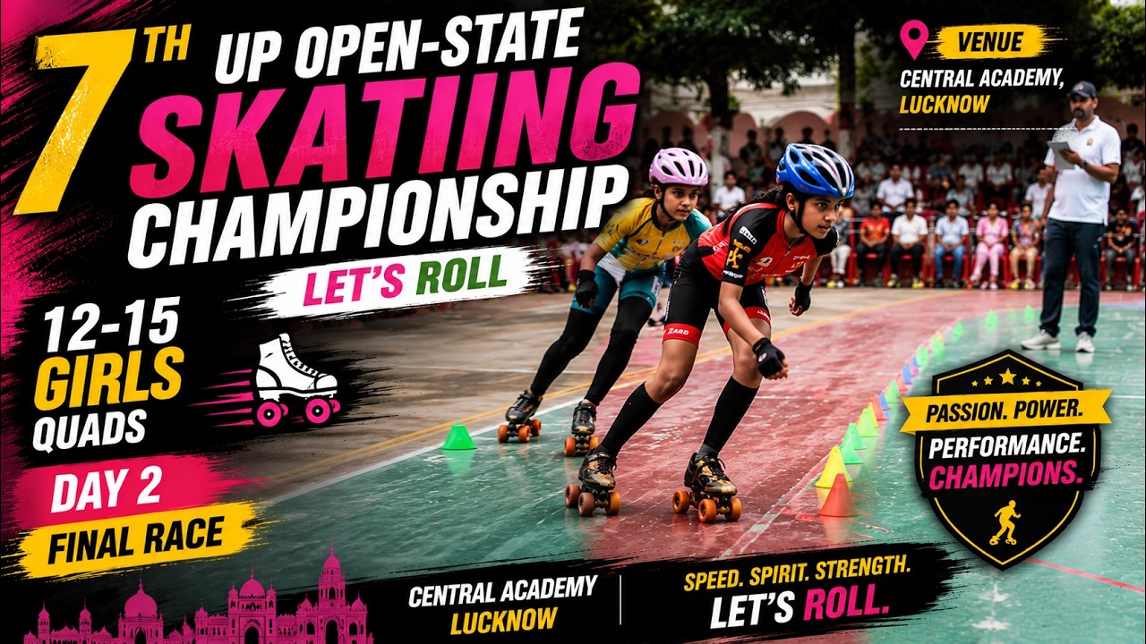 12-15 Girls QUADS | DAY 2 Final race | 7th UP Open-state Skating Championship | Central Academy
