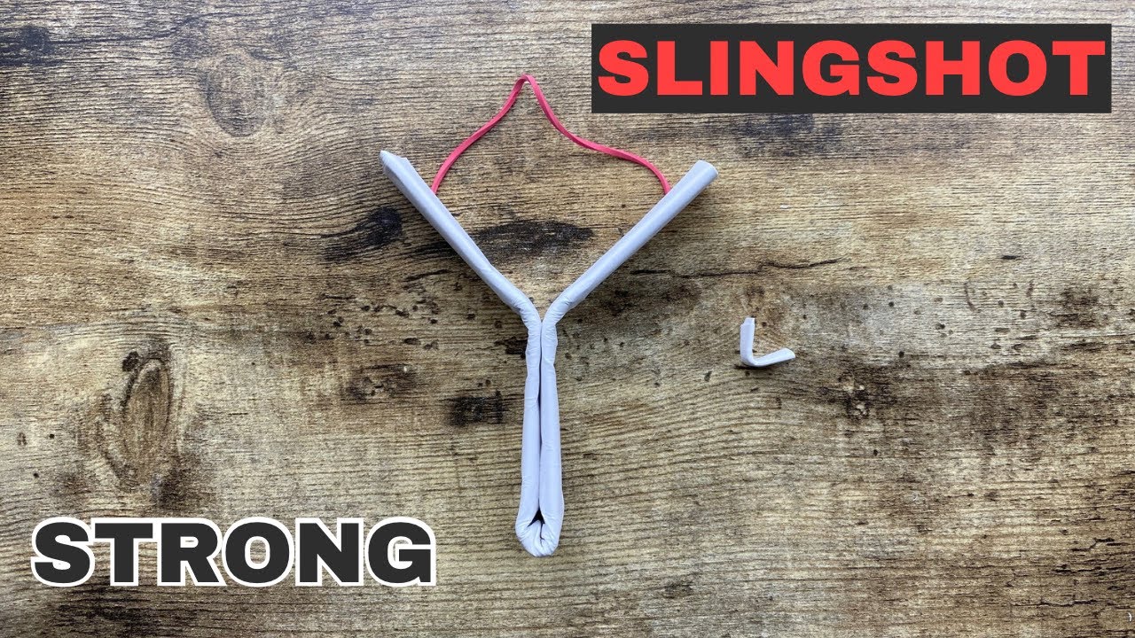 EASY ORIGAMI SLINGSHOT PAPER CRAFT TUTORIAL | DIY PAPER WEAPON CRAFT SLINGSHOT FOLDING ORIGAMI WORLD