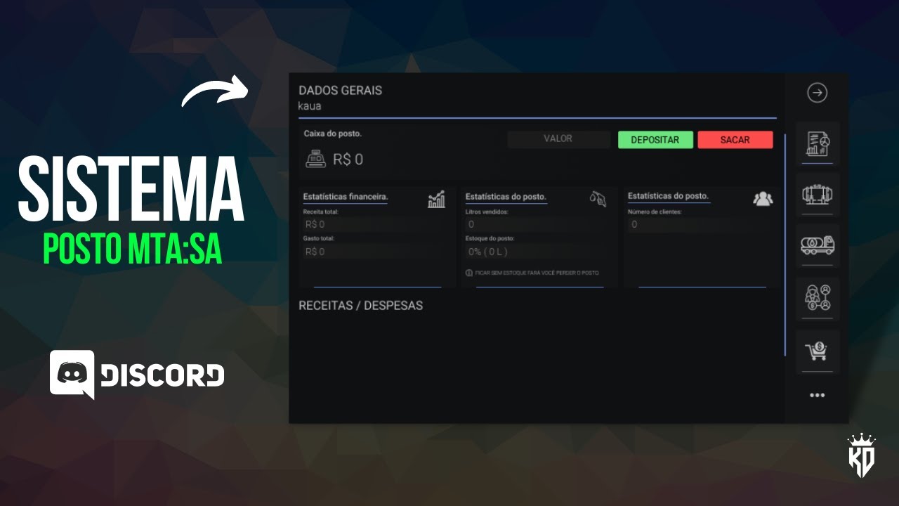 SISTEMA DE POSTO DE GASOLINA + GERENCIAMENTO MTA:SA