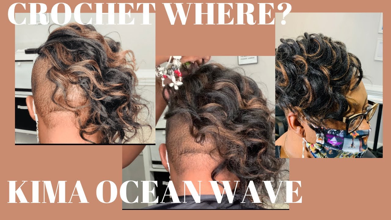 KIMA OCEAN WAVE CROCHET INSTALL | SHAVED SIDES | SHORT HAIR