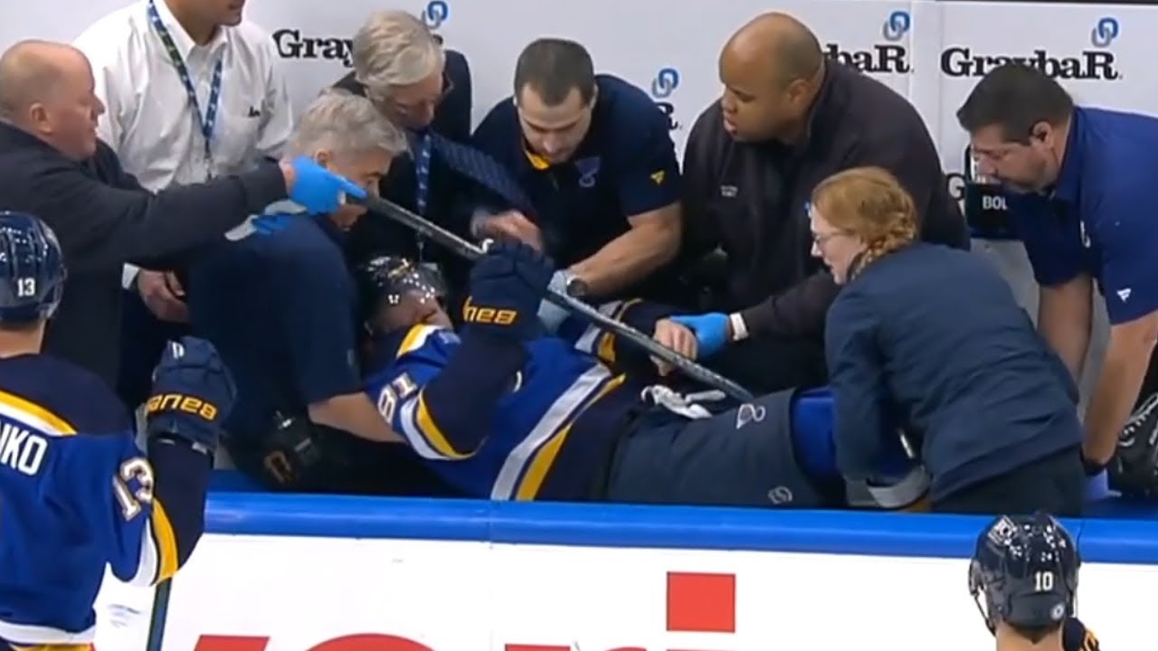 Dylan Holloway Gets Stretchered Off Ice After Hit By Puck On Neck
