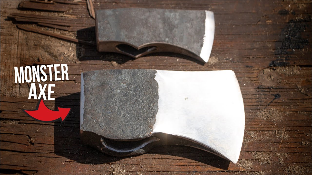 Making the MONSTER Wood Bullet AXE!