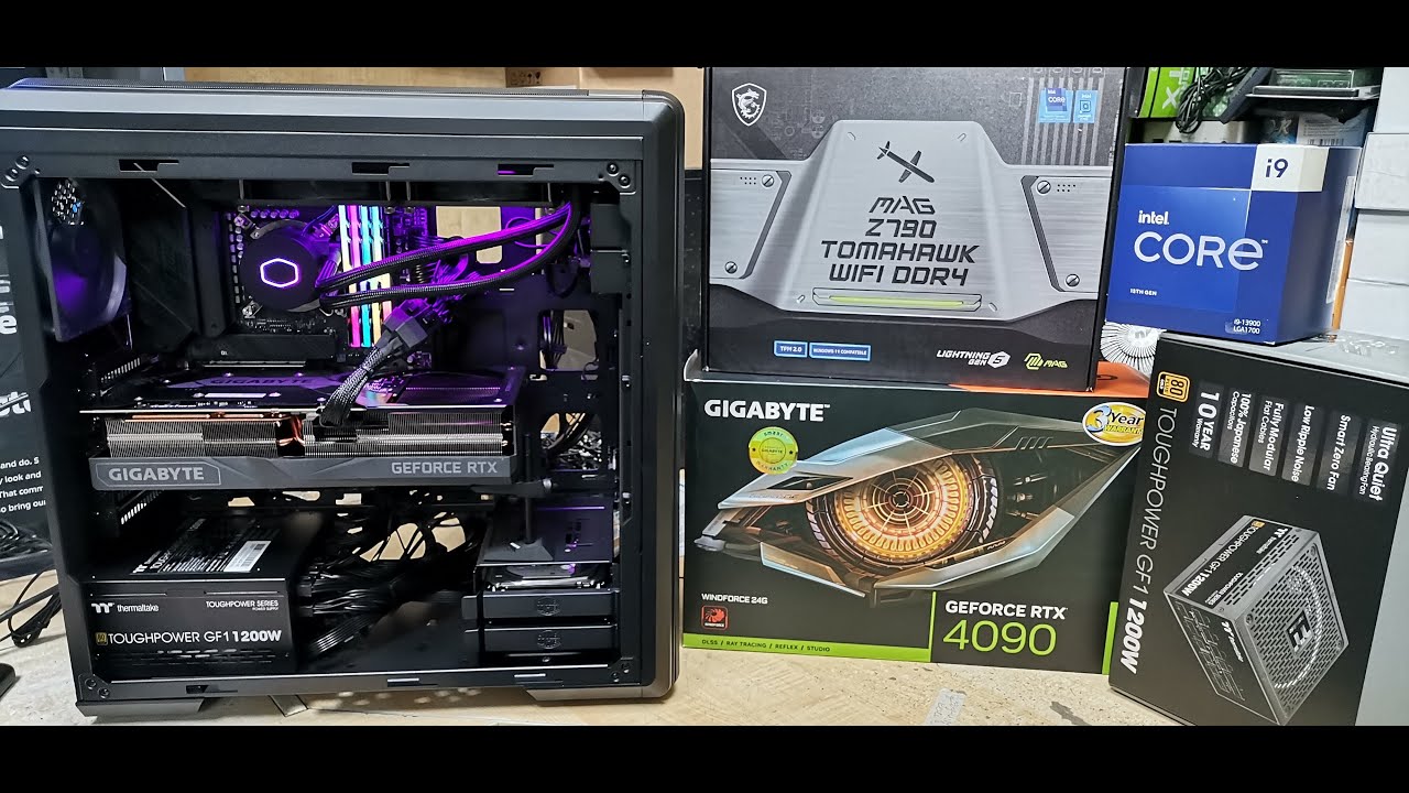 intel Core i9 13900 13th Gen PC Build MSI Z790 TOMAHAWK WIFI DDR4 RTX 4090 GAMING OC 24G | Tech Land