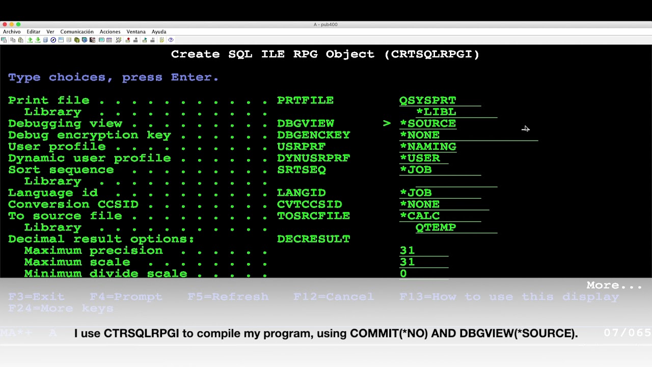 Coding in RPG (IBM i/AS400). Embedded SQL in IBM i (AS/400) RPG.