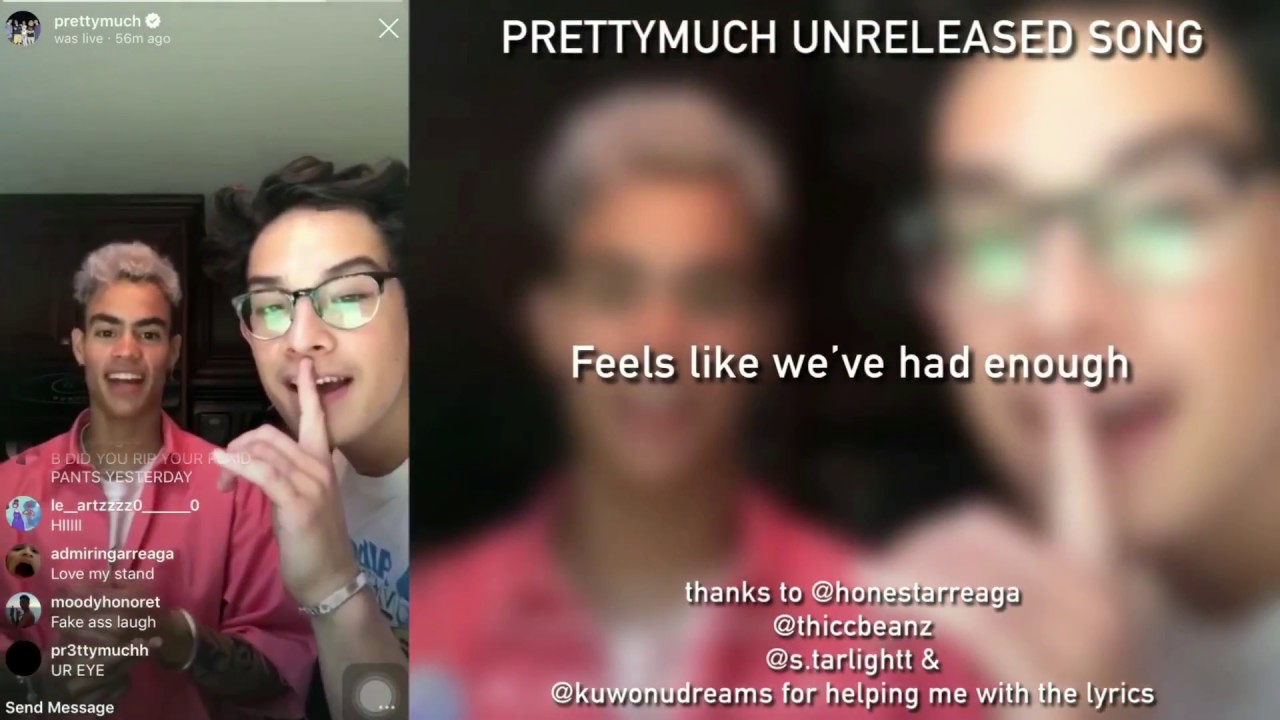 PRETTYMUCH UNRELEASED SONG- SORRY LYRICS 2018